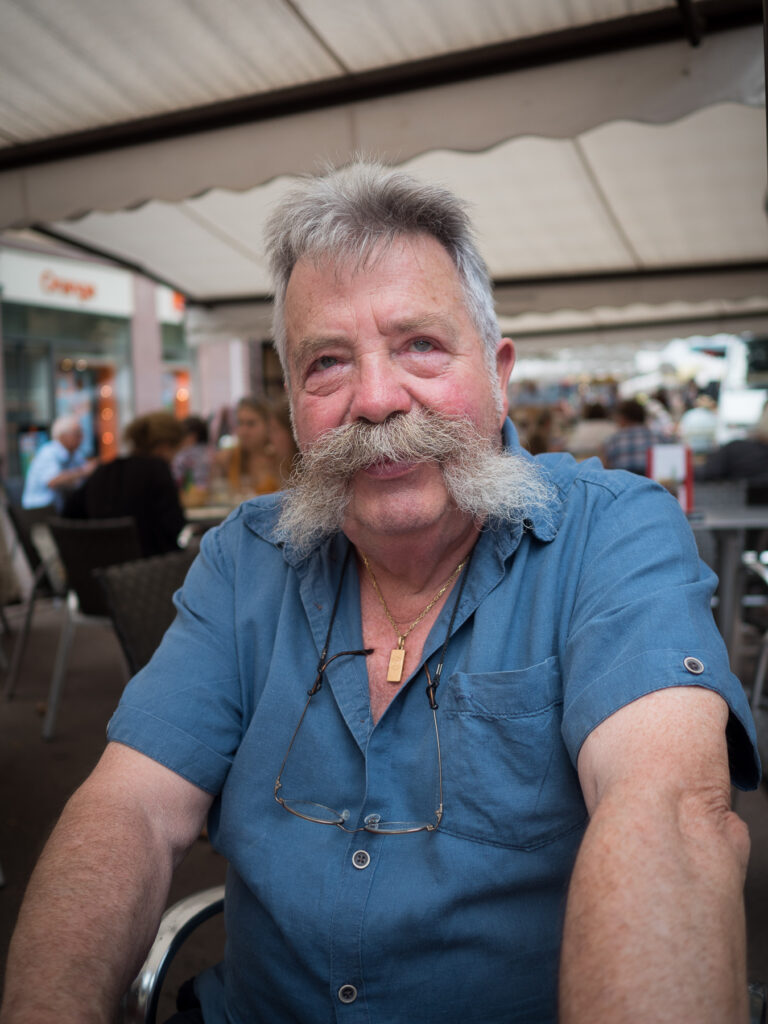 Man with an 'Abraracourcix' moustache.