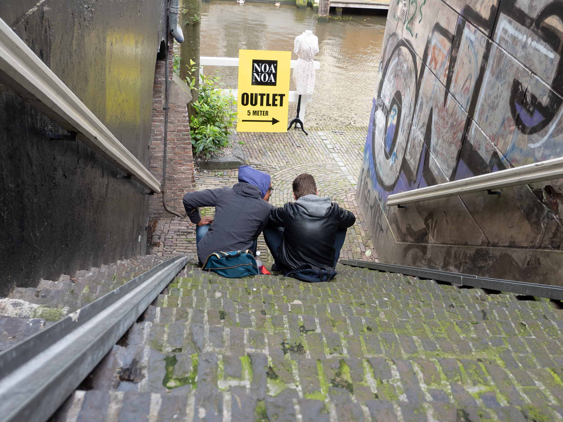 Two Guys Sitting on the Stairs